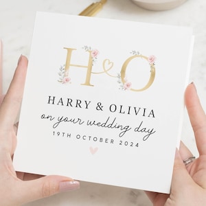 Cartões de casamento personalizados, presente de casamento para casal, cartão no dia do seu casamento, cartão de parabéns pelo casamento, presentes de feliz dia do casamento