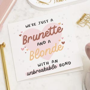Bester Freund Geburtstagskarte, brünett und blond, bester Freund, Bestie Geburtstagskarte, Geburtstagskarte für den besten Freund, Freund Geburtstagsgeschenk