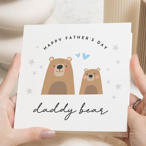 Carte fête des pères papa ours, carte fête des pères des enfants, carte ours mignon, carte fête des pères pour papa, carte fête des pères papa, carte ours