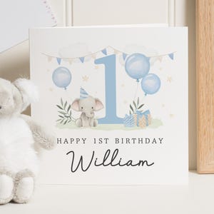 Carte 1er anniversaire pour garçon, carte 1er anniversaire fils, carte 1er anniversaire petit-fils, carte premier anniversaire neveu, cadeau premier anniversaire pour garçon