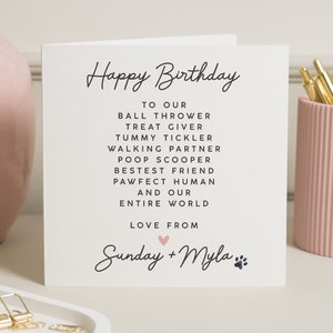 Carte d'anniversaire chien, papa chien, carte d'anniversaire pour maman chien, carte d'anniversaire parent chien, carte d'anniversaire chien mignon, des chiens