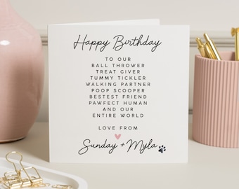 Carte d'anniversaire chien, papa chien, carte d'anniversaire pour maman chien, carte d'anniversaire parent chien, carte d'anniversaire chien mignon, des chiens