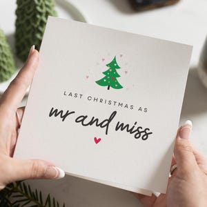 Last Christmas As Mr and Miss, Weihnachtskarte Verlobte, Verlobte, Last Christmas As My Verlobte, Weihnachtskarte für Verlobte, Weihnachtskarten für Verlobte