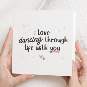 Valentinstag Karte, Geschenke für Freund, Ich liebe es, mit Dir durchs Leben zu tanzen, Valentinstag Karte Mann, Valentinstag Karte Freund