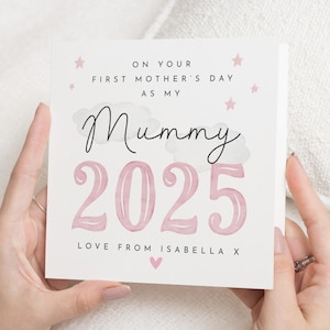 1ère carte de fête des mères en tant que maman 2025, cadeau de fête des mères pour maman, 1ères cartes de fête des mères, pour une nouvelle maman, carte de fête des mères de bébé