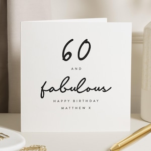 60er Geburtstagskarte für ihn, Papa 60er Geburtstagskarte, 60er Geschenk für Onkel, Opa 60er Meilenstein Geburtstagsgeschenk, Bruder 60er Geburtstagswünsche