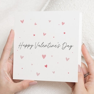 Carte de Saint-Valentin heureuse, cadeau Saint-Valentin pour lui, carte de Saint-Valentin simple, cadeau de Saint-Valentin pour elle, pour petit ami, carte de voeux pour femme
