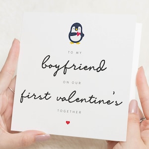 1er Saint Valentin Petit ami, première carte de Saint Valentin pour petit ami, cadeaux Saint Valentin pour lui, première carte de Saint Valentin, 1er Saint Valentin