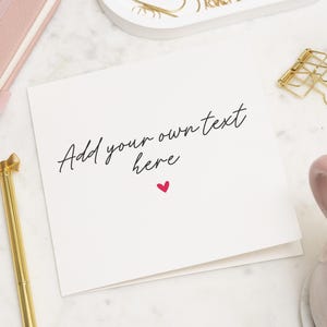 Carte personnalisée, Carte de voeux personnalisée, Carte avec texte personnalisé, Carte pour toute occasion, Carte d'anniversaire personnalisée, Carte message personnalisée
