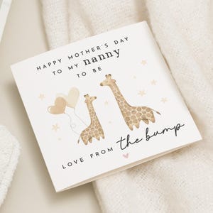 Muttertagsgeschenk für Nanny To Be, Muttertagskarte, Von Bump, Nan To Be-Muttertagskarten, Nanny To Be-Muttertagsgeschenk vom Baby