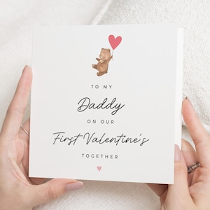 Papa's eerste valentijnskaart als mijn vader, valentijnscadeau voor papa, baby Valentijnsdagkaart voor papa, gelukkige Valentijnsdag papa, vader 2025