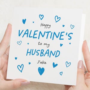 Personalisierte Mann-Valentinstagskarte, Valentinstagskarte für Mann, Valentinstagsgeschenk für ihn, Valentinstagskarte Mann, Ehemann-Valentinstagskarten