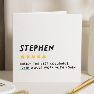 Carte de collègue de travail, carte d'ami au travail, carte de départ pour collègue, cadeau de départ collègue de travail, cadeau collègue, carte de départ d'un collègue
