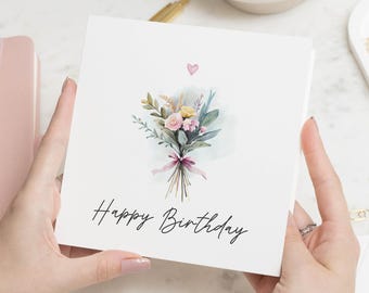 Floral Mum Birthday Card, Birthday Card For Mum, Mum Floral Birthday Card, Mum Birthday Card, Birthday Card Mum, Mum Birthday Gift For Her
