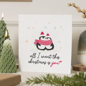 Weihnachtskarte Freundin, Romantische Weihnachtskarte, Weihnachtskarte Freund, Partner Weihnachtskarte, Freund Weihnachtskarte, Romantisch