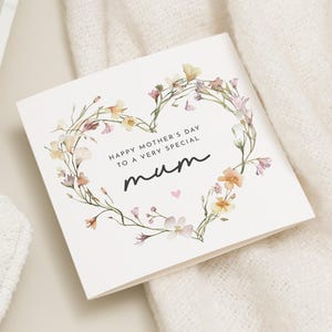 Biglietto d'auguri floreale per la festa della mamma, biglietto di auguri per la festa della mamma, biglietto per la festa della mamma, biglietti per la festa della mamma per lei, biglietto per la festa della mamma con fiori