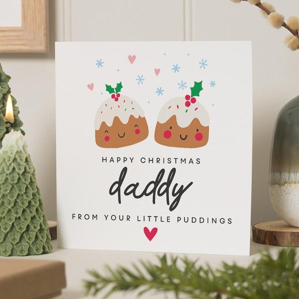 Daddy Christmas Card, Daddy Christmas Gift, Dad Christmas Card, Christmas Card For Daddy, Merry Christmas Daddy, Happy Christmas Daddy Card