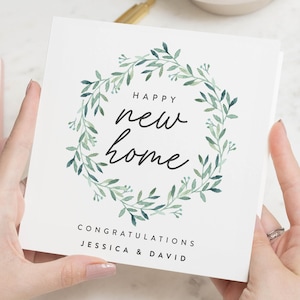 Carte Happy New Home, Cadeau personnalisé pour nouvelle maison, Cadeau de pendaison de crémaillère, Carte première maison, Cadeau pour la maison, Cadeau personnalisé pour nouvelle maison pour amis