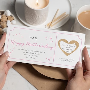 Cadeau fête des mères pour grand-mère, bon cadeau fête des mères, bon cadeau à gratter pour maman, bon cadeau fête des mères, grand-mère