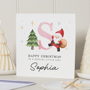Carte de Noël petite fille, Carte de Noël personnalisée pour fille, Carte de Noël pour fille, Carte de Noël pour petite fille, Carte de Noël pour petite-fille, Nièce