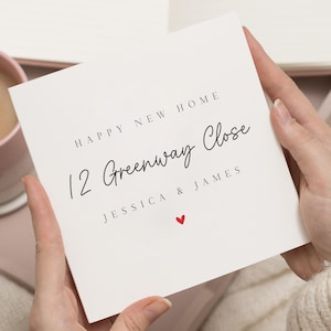 Carte nouvelle maison heureuse, cadeau personnalisé pour nouvelle maison, cadeau de pendaison de crémaillère personnalisé, carte première maison, cadeau personnalisé nouvelle maison pour amis