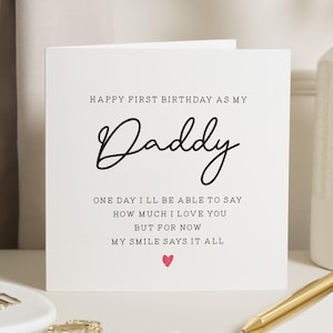 Erster Geburtstag als meine Papa-Karte, Geburtstagskarte für neuen Papa, Papa Geburtstagskarte vom Baby, neuer Papa Geburtstagsgeschenk, Papa Geburtstagsgeschenk