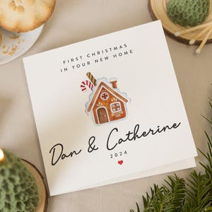 Tarjeta de primera Navidad en un nuevo hogar, tarjeta de Navidad para un nuevo hogar, primera Navidad en un nuevo hogar, en su nuevo hogar, en nuestro nuevo hogar, primera Navidad en un nuevo hogar