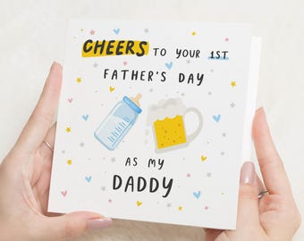 Fars dag-kort från bebis, 1:a fars dag-kort, pappa fars dag-kort, fars dag-kort till pappa, sött fars dag-kort