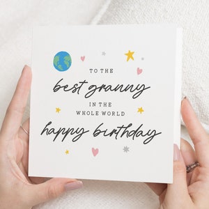 Oma Geburtstagskarte, personalisierte Geburtstagskarte für Nan, die beste Nanny-Geburtstagskarte, Gran-Geburtstagsgeschenk, Oma von dieser Welt