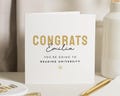 Congratulations Card, Personalised University Card, Good Luck Card, Congrats Card for Her, Reading University Card, Exam Card