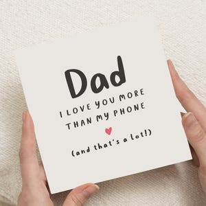 Carte d'anniversaire pour papa, carte papa drôle, carte de fête des pères, carte Je t'aime papa, jolie carte pour papa, carte de fille, carte de fils