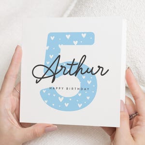 Carte 5e anniversaire pour fils, carte 5e anniversaire fils, carte d'anniversaire pour garçon, cadeau 5e anniversaire, carte d'anniversaire 5 ans fils, neveu, petit-fils