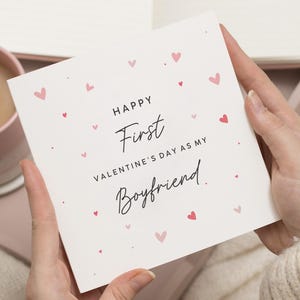 1er Saint Valentin Petit ami, première carte de Saint Valentin pour petit ami, cadeaux Saint Valentin pour lui, première carte de Saint Valentin, 1er Saint Valentin