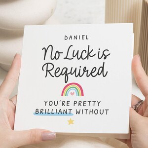Biglietto di auguri personalizzato, biglietto di auguri per gli esami, biglietto di auguri per figli, figlie, nipoti, biglietto di incoraggiamento arcobaleno