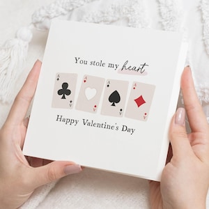 Cadeau mari Saint-Valentin, cadeaux pour petit ami, carte de Saint-Valentin, carte Vous m'avez volé mon coeur, pour petit ami, carte de Saint-Valentin pour lui