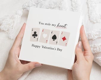 Husband Valentines Gift, Gifts For Boyfriend, Valentines Day Card, You Stole My Heart Card, For Boyfriend, Valentine's Day Card For Him