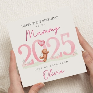 1. Geburtstag als meine Mama Karte, personalisierte Geburtstagskarte für Mama, 1. Geburtstag als Mama Karte, Mama Geburtstagsgeschenk, für Sie, vom Baby