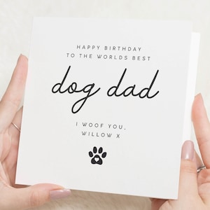 Verjaardagskaart van hond, hond vader verjaardagskaart, verjaardagskaart voor hond vader, hond ouder verjaardagskaart, schattige hond verjaardagskaart, van de honden