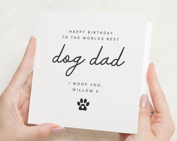 Wall Smart Designs Biglietto di auguri di compleanno divertente da The Dog Card for him her Pet Card Dog Lovers, biglietto di Natale per cane, papà, mamma, cane, papà, scherzo, PC626