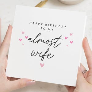 Geburtstagskarte für die Braut, Geburtstagskarte für Verlobte, Geburtstagskarte für die Braut, Geburtstagsgeschenk für die Braut, personalisierte Geburtstagskarte für die Braut