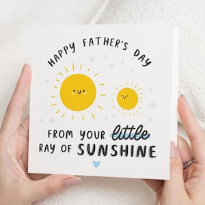 Fathers Day Card from the Kids, Fathers Day Card from Daughter, Cute Fathers Day Card, Little Ray of Sunshine Card for Dad