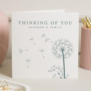 Une pensée pour vous, une carte de deuil, une carte de remerciements pour votre perte, une carte pour un ami de la famille, une carte de sympathie pour un ami, une carte de condoléances