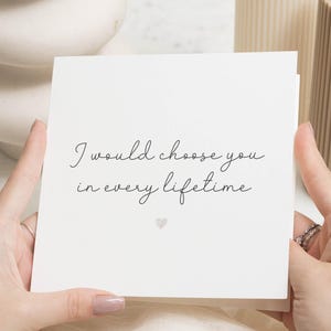 Anniversary Card for Partner, Romantic Card for Husband, Wife, Boyfriend, Girlfriend, I Would Choose You Card, Love Card
