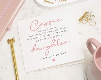 Carte d'anniversaire fille pour elle, carte d'anniversaire fille spéciale, cadeau d'anniversaire pour fille, cadeau d'anniversaire fille, de la part de maman et papa