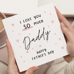Fathers Day Card for Daddy, Fathers Day Card from Daughter, I Love You Daddy Card, Cute Fathers Day Card, Fathers Day Card for Him