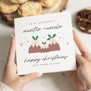 Carte de Noël tante et oncle, cadeaux tante et oncle, carte de Noël tante et oncle, carte de Noël tante, joyeux Noël oncle, Noël
