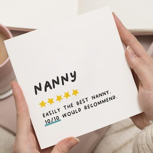 Carte d'anniversaire de nounou, joyeux anniversaire nounou, carte d'anniversaire de nounou pour elle, la meilleure carte d'anniversaire de nounou, cadeau d'anniversaire de nounou, cadeau de nounou