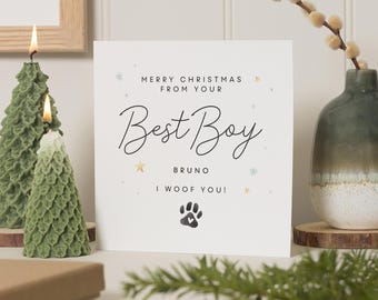 Dog Dad Christmas Card, Christmas Card From The Dog, Merry Xmas From The Dog, Dog Mum Christmas Card, Dogs Christmas Card, From The Dog