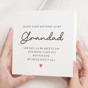 Carte de premier anniversaire comme mon grand-père, carte de grand-père de bébé, carte d'anniversaire de grand-père, pour lui, carte spéciale de grand-père, cadeau d'anniversaire de grand-père