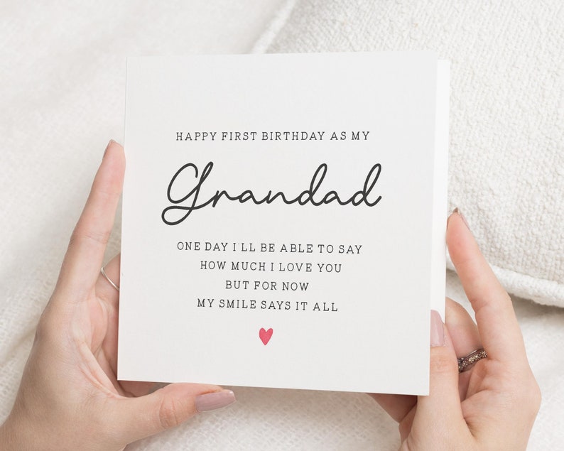 Carte de premier anniversaire comme mon grand-père, carte de grand-père de bébé, carte d'anniversaire de grand-père, pour lui, carte spéciale de grand-père, cadeau d'anniversaire de grand-père image 1